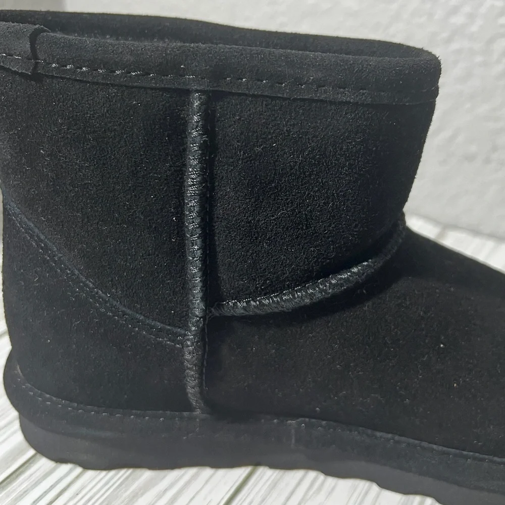 Bearpaw Alyssa Girl’s Suede‎ Winter Boots black size 4 youth waterproof